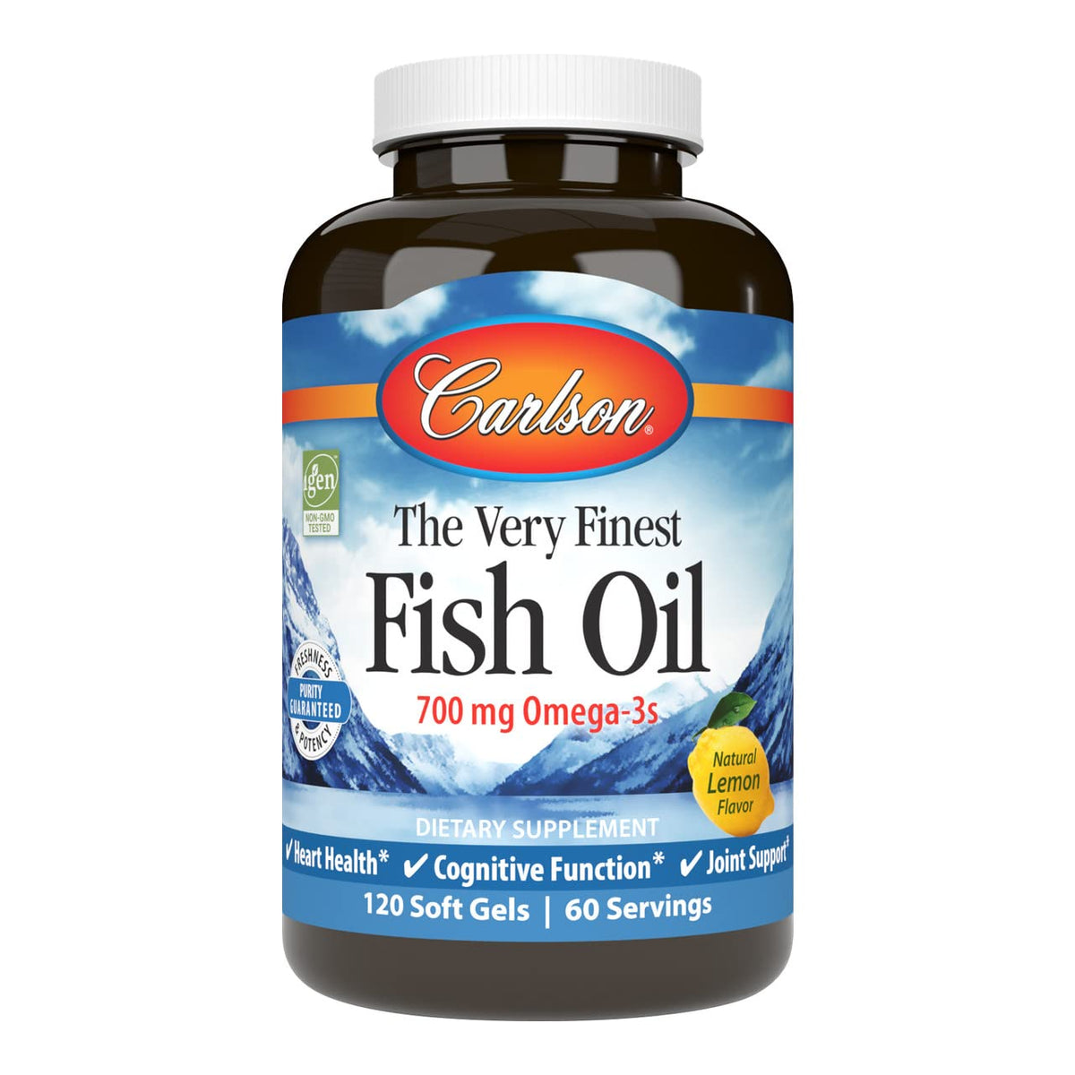 Carlson The Very Finest Fish Oil 700mg Omega-3s 230g front view