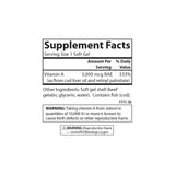 Carlson Vitamin A Soft Gel ingredients list