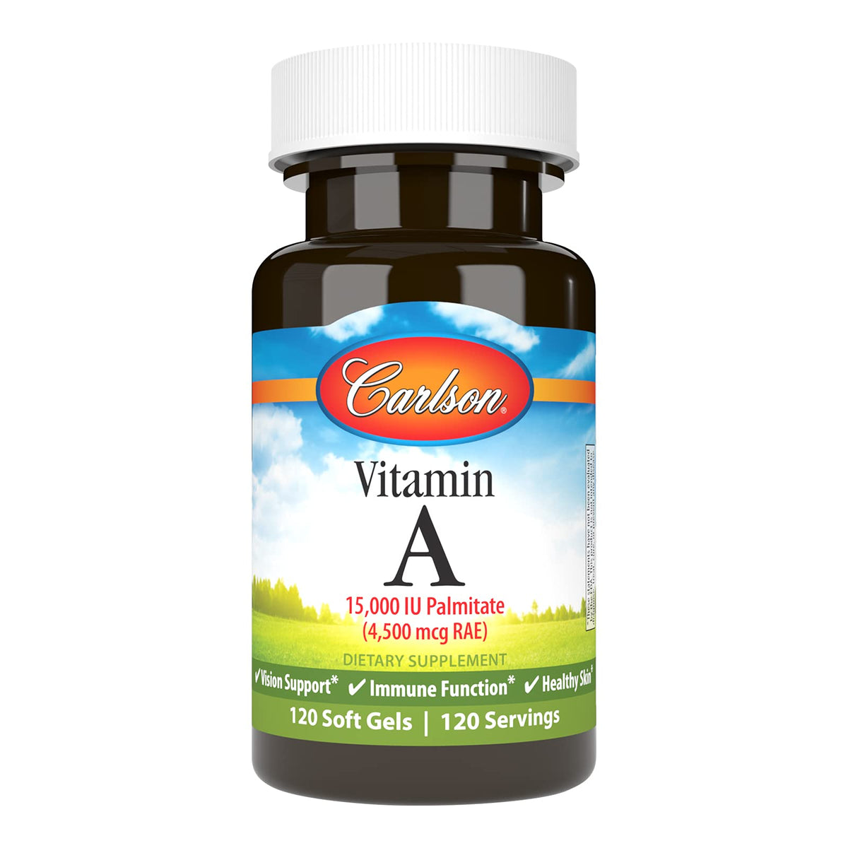 Carlson Vitamin A Soft Gels 15,000 IU front view