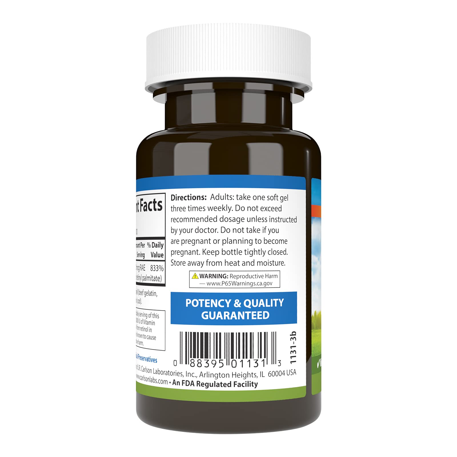Carlson Vitamin A Soft Gels soft gel close-up