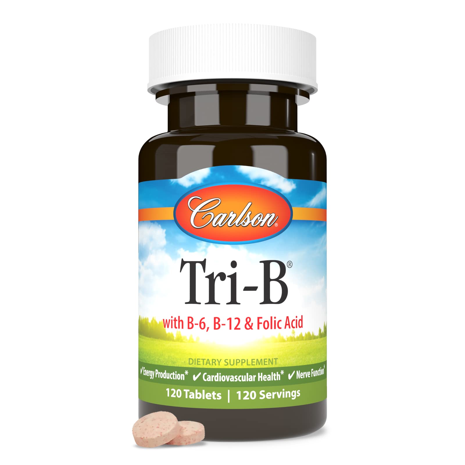 Carlson Vitamin B-12 400 mcg Supplement capsule close-up