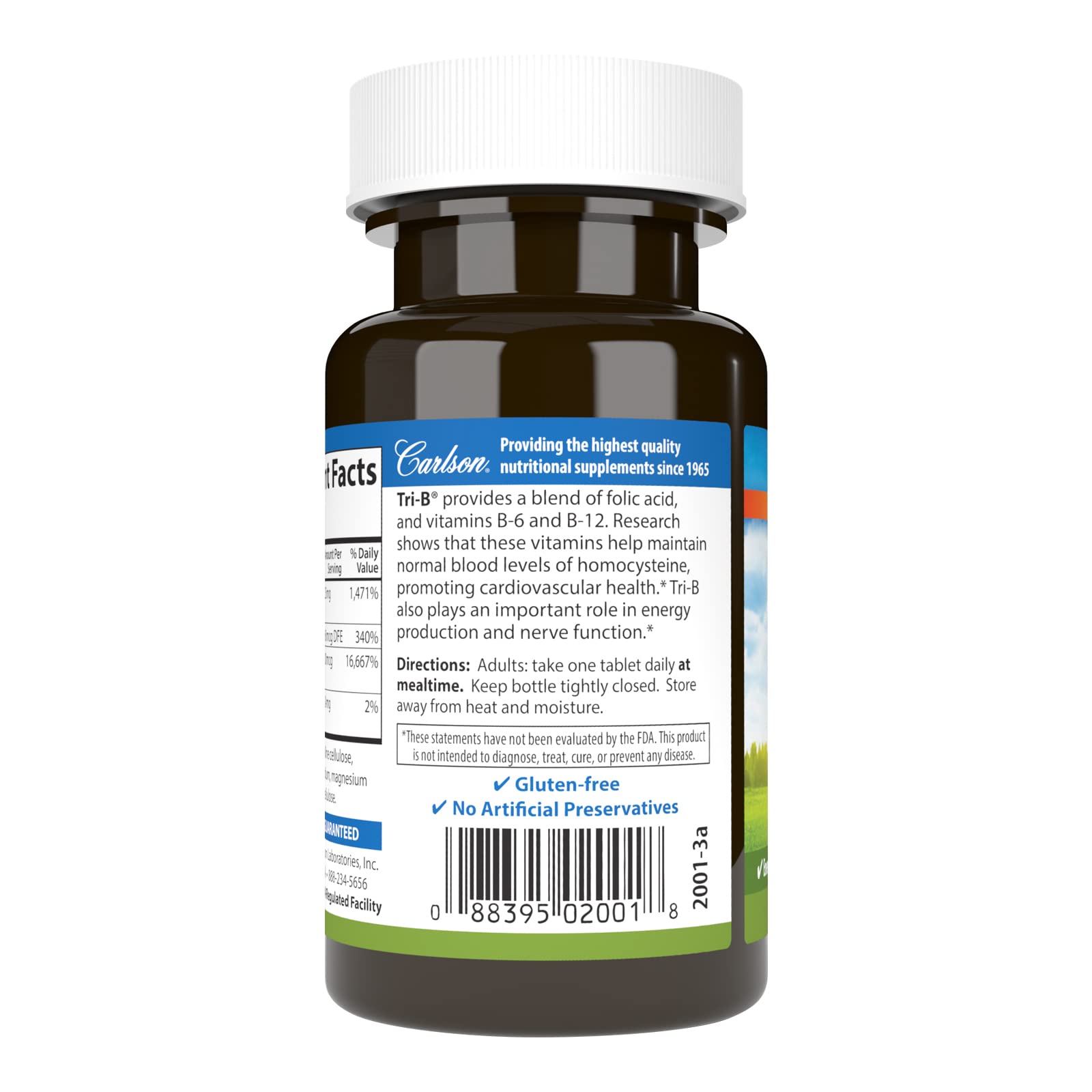 Carlson Vitamin B-12 400 mcg Supplement packaging
