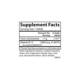 Carlson Vitamin B12 1000 mcg lemon chewable tablets close-up