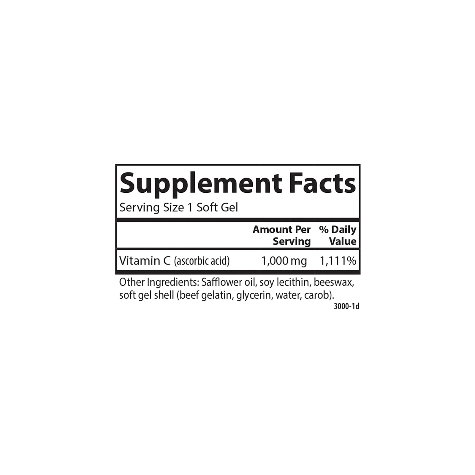 Carlson Vitamin C 1000mg supplement capsule close-up