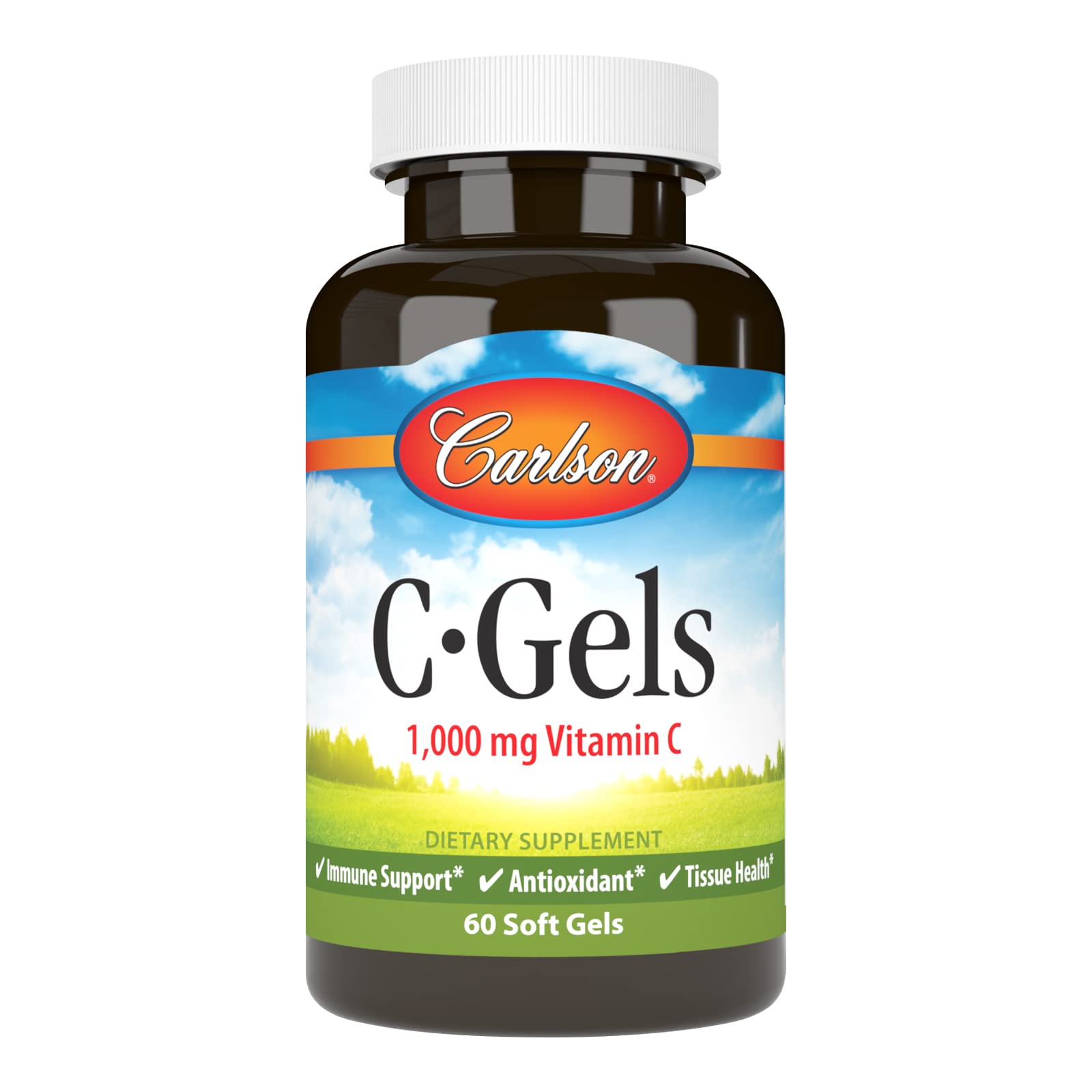 Carlson Vitamin C 1000mg supplement front view