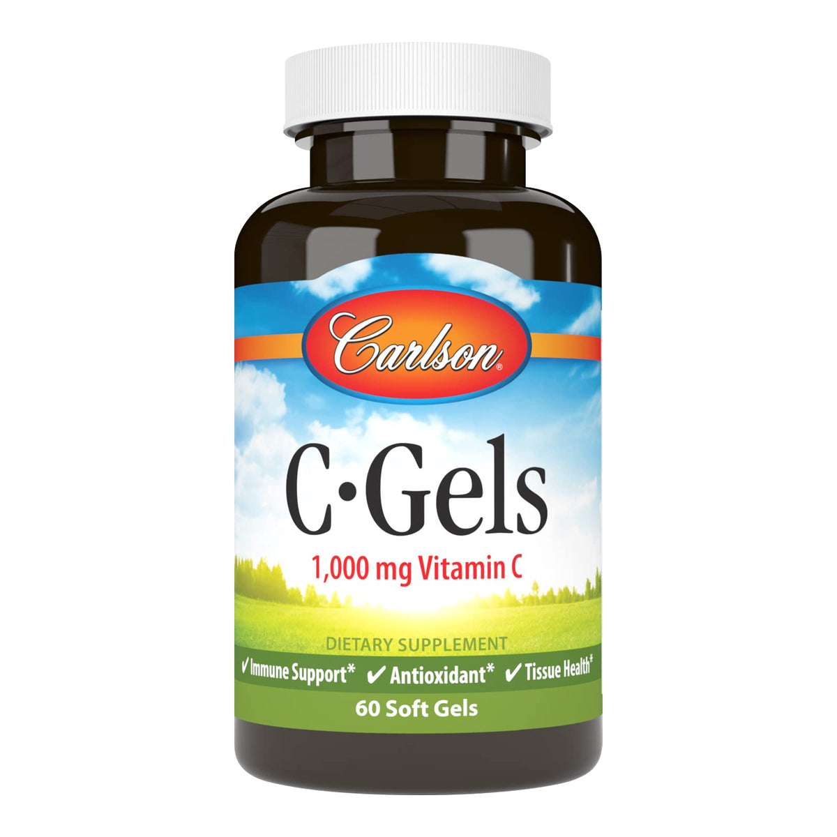 Carlson Vitamin C 1000mg supplement front view