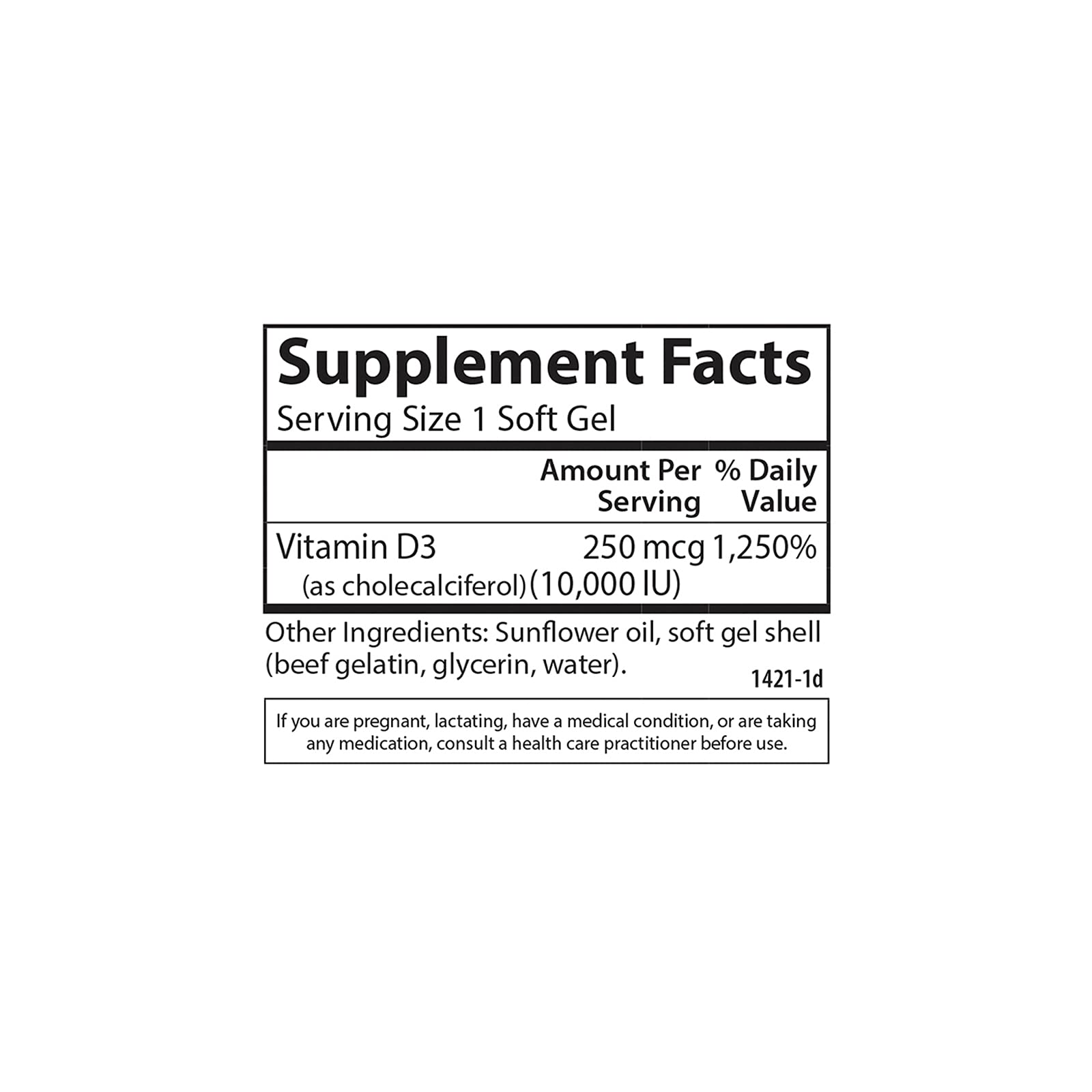 Carlson Vitamin D3 bottle with soft gels spilling out