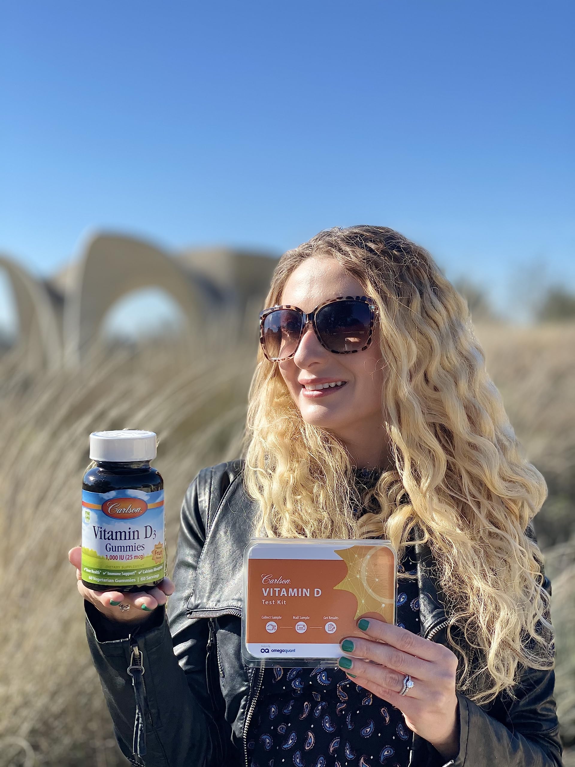 Carlson Vitamin D3 Gummies 1000 IU lemon flavour front view
