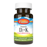 Carlson Vitamin D3 & K2 capsules front view with packaging