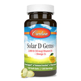 Carlson Vitamin D3 soft gel capsules in hand