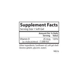 Carlson Vitamin D3 Soft Gel Capsules side view