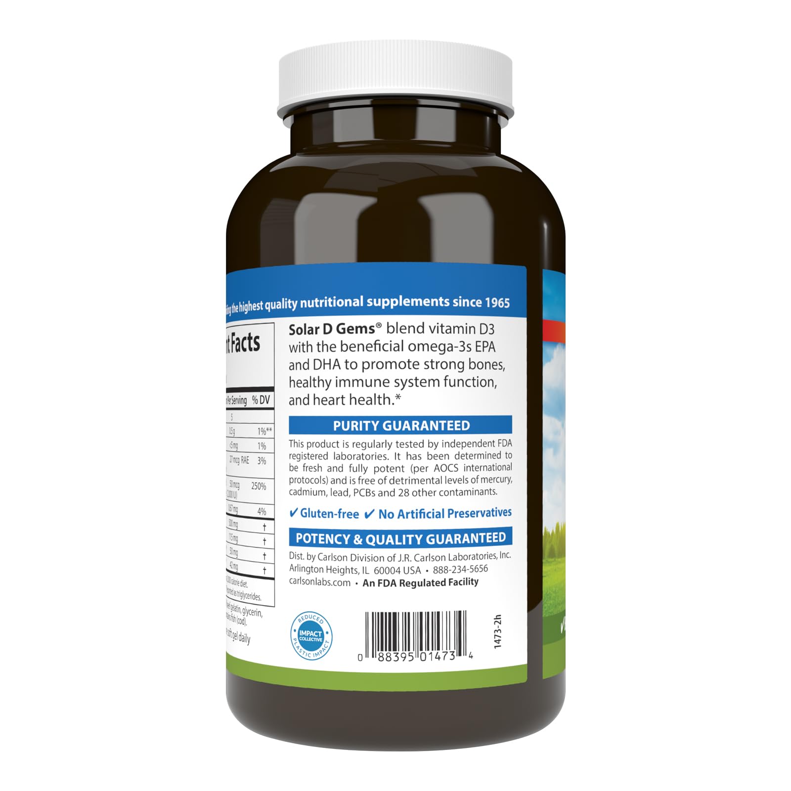 Carlson Vitamin D3 soft gels with lemon flavour