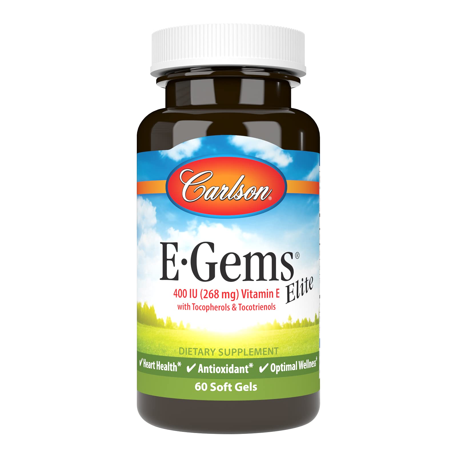 Carlson Vitamin E Soft Gel Capsules 400 IU front view