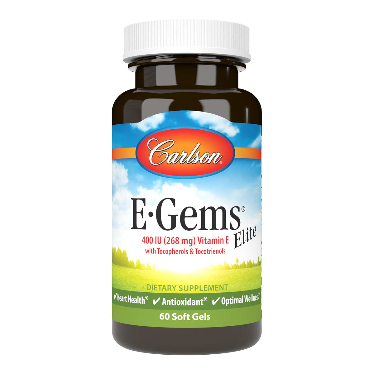 Carlson Vitamin E Soft Gel Capsules 400 IU front view