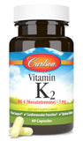 Carlson Vitamin K2 5 mg soy-free capsules front view