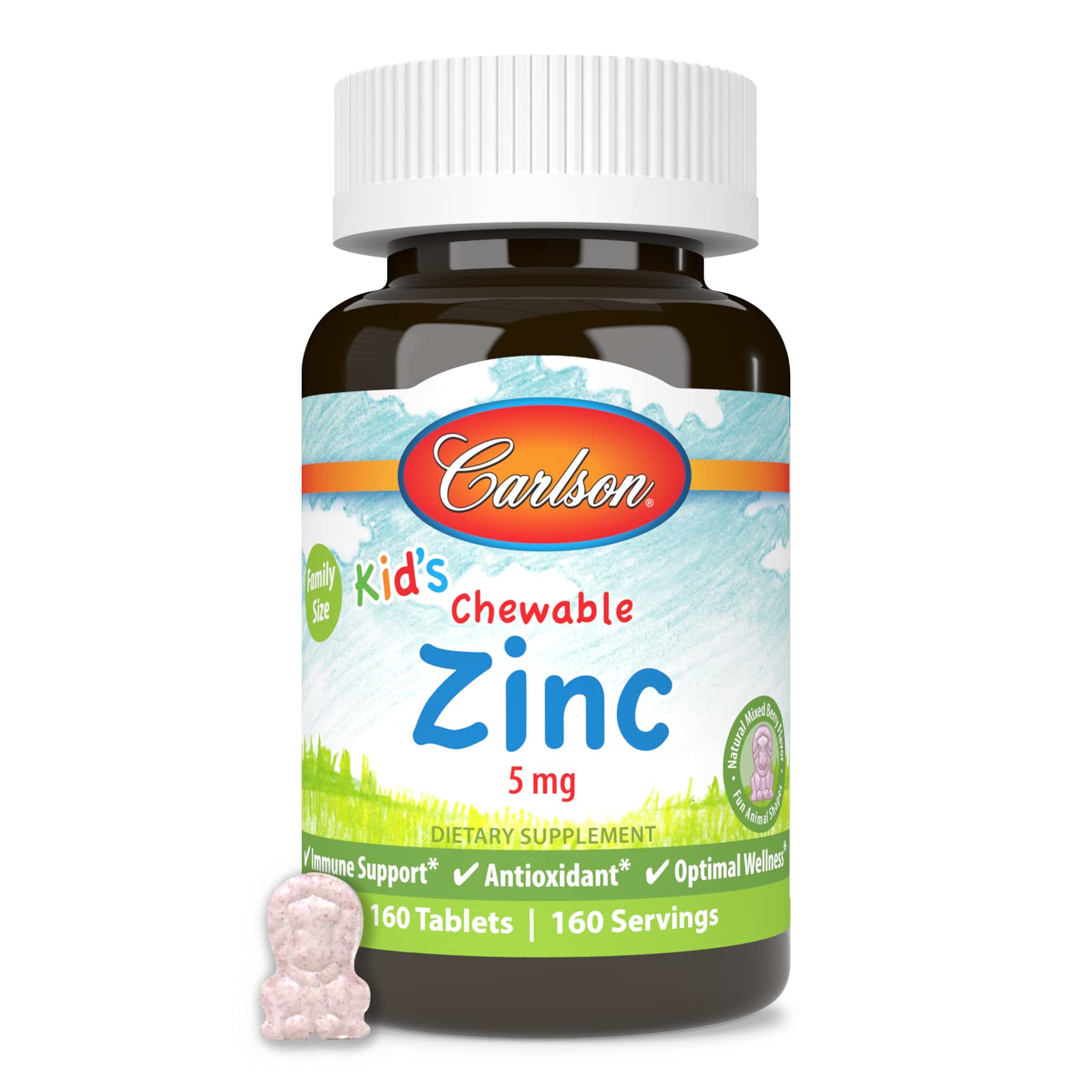 Carlson Zinc Chewables nutrition facts