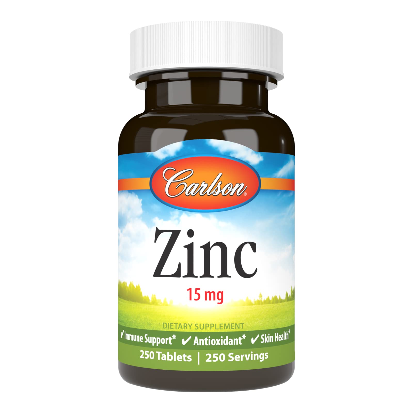 Carlson Zinc Supplement 15mg front view