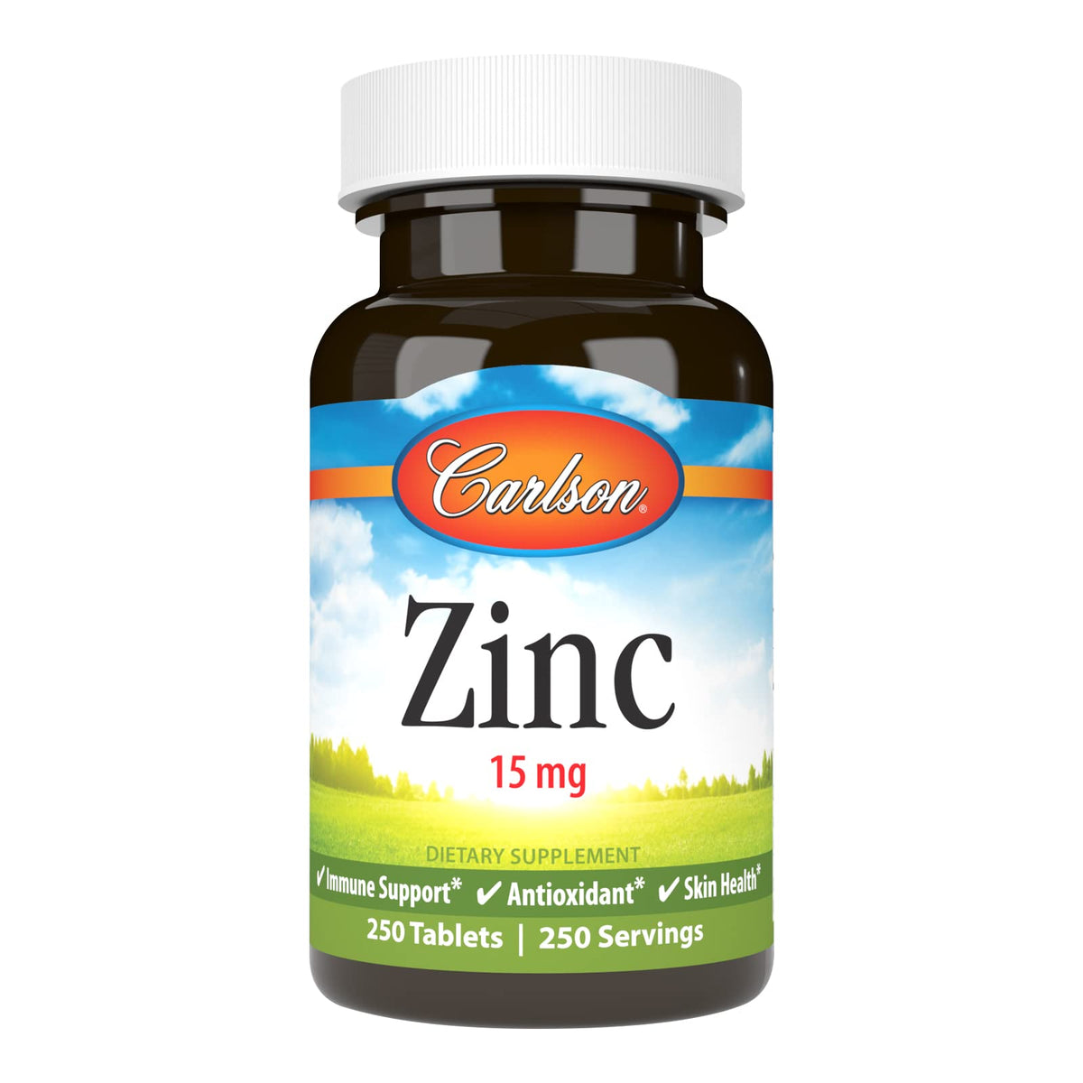 Carlson Zinc Supplement 15mg front view