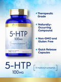 Carlyle 5-HTP Capsules 100mg back view with ingredient list
