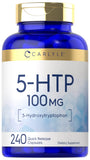 Carlyle 5-HTP Capsules 100mg front view with packaging