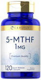 Carlyle 5-MTHF Folic Acid Capsules 60 count front view