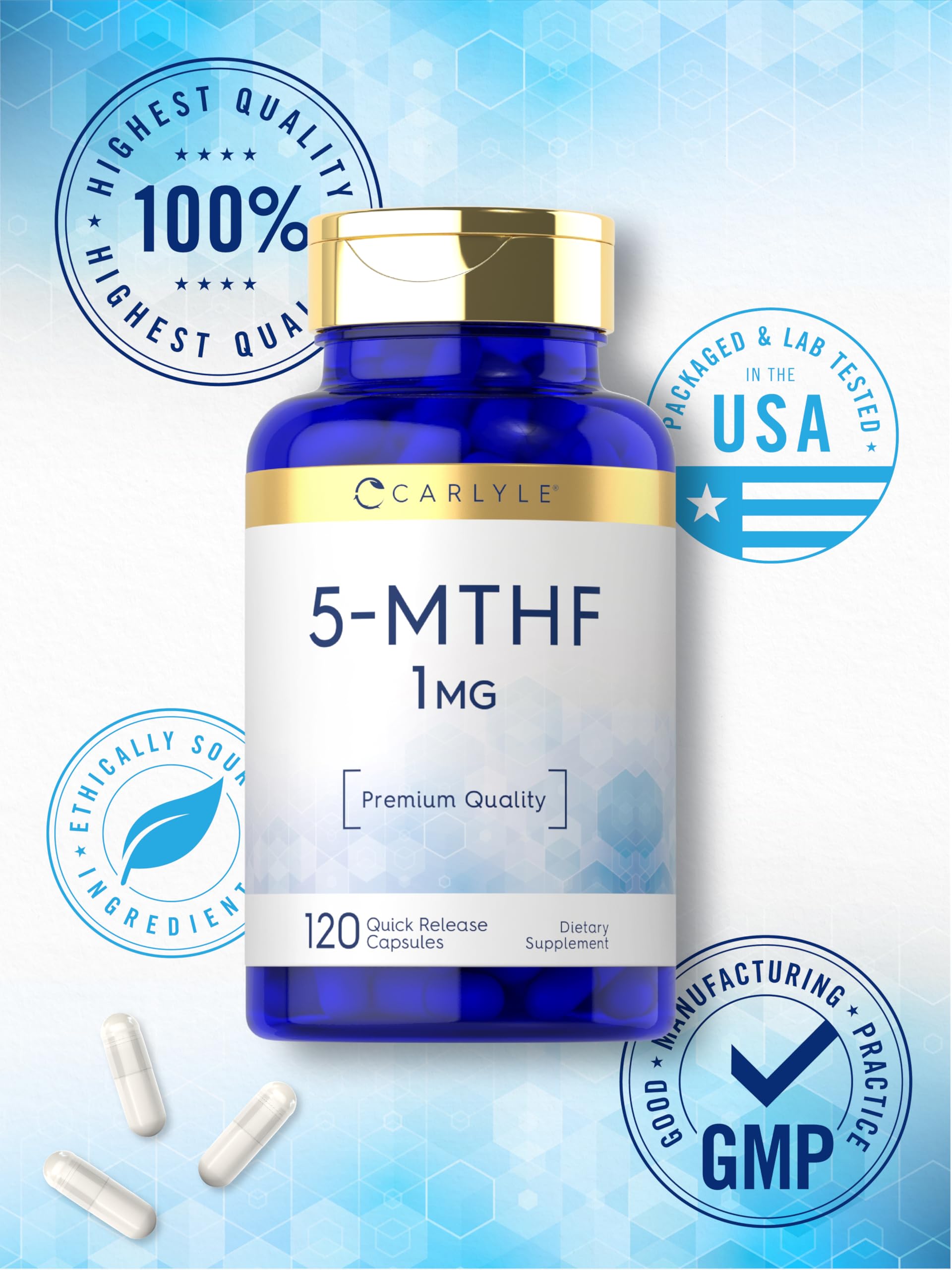 Carlyle 5-MTHF Folic Acid Capsules ingredients list