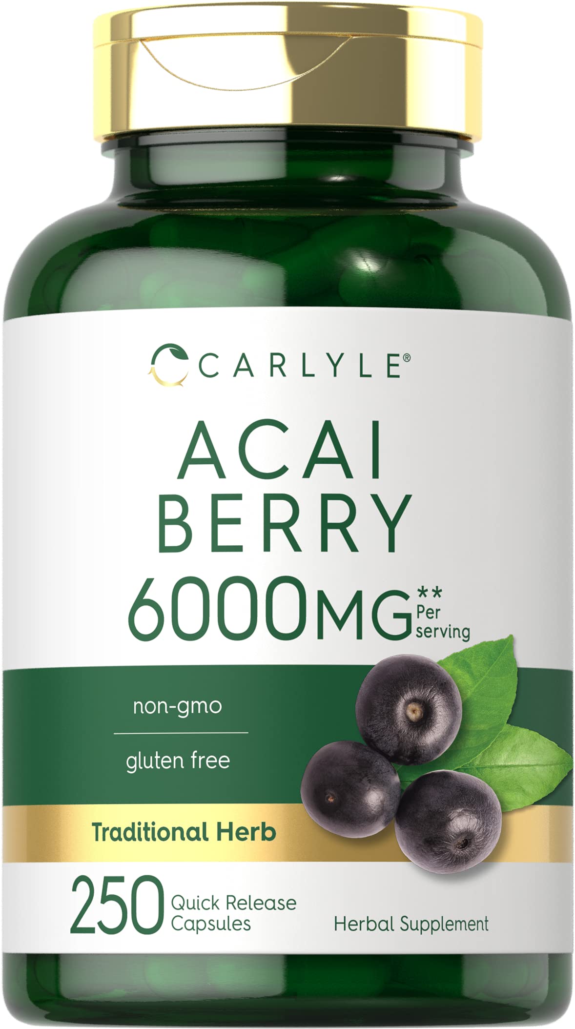 Carlyle Acai Berry 300mg capsules front view