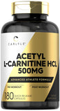 Carlyle Acetyl L-Carnitine 500mg capsules front view