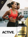 Carlyle Acetyl L-Carnitine 500mg capsules in a fitness setting