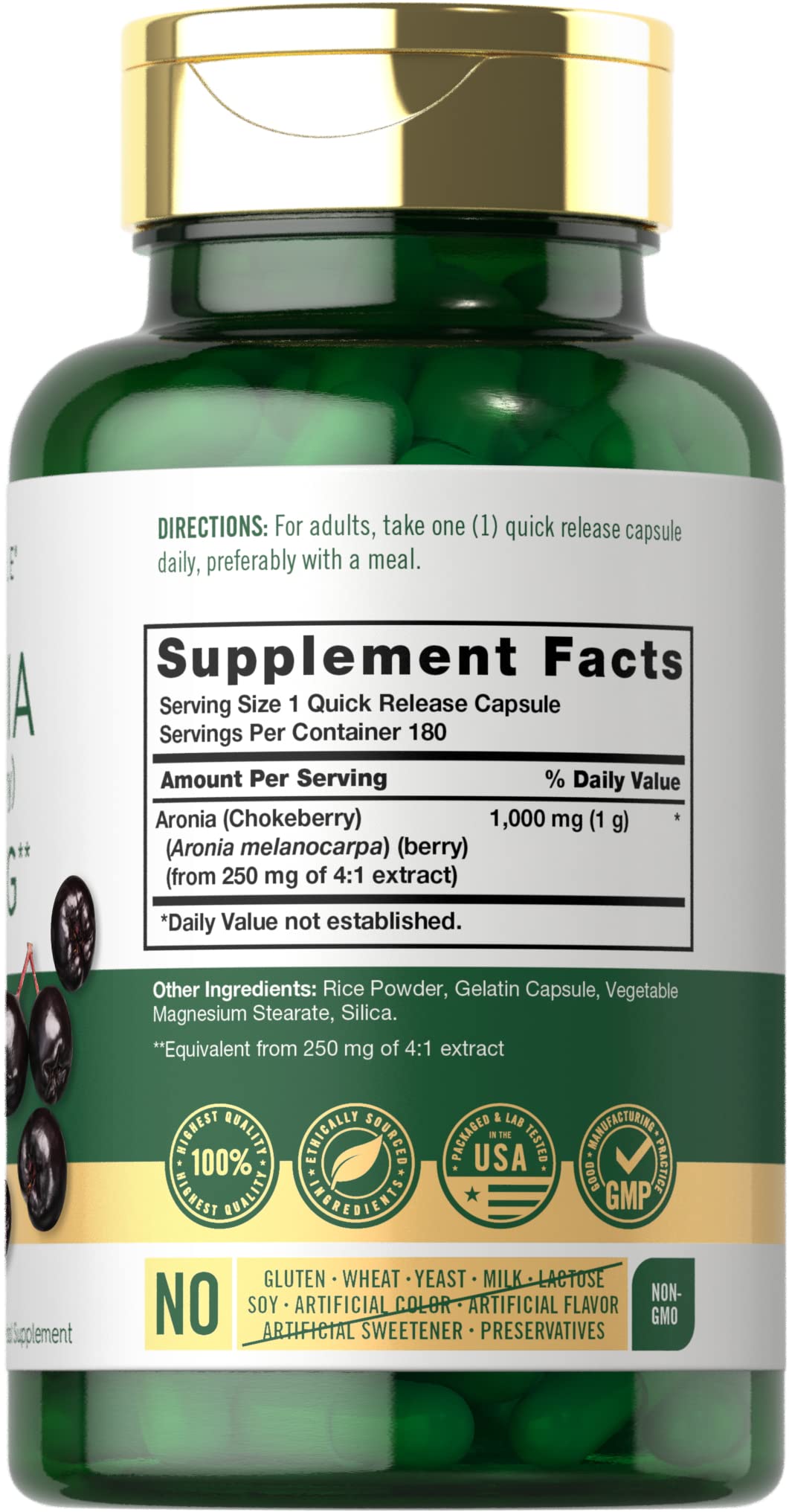 Carlyle Aronia Berry Capsules quick-release capsules close-up