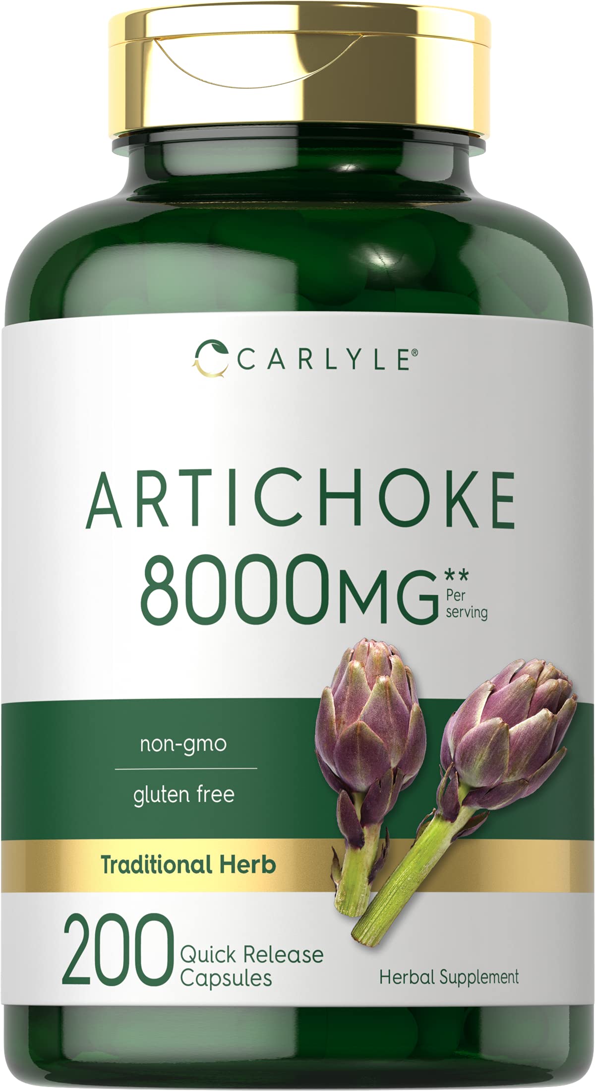 Carlyle Artichoke Leaf Extract Capsules 60 Count front view