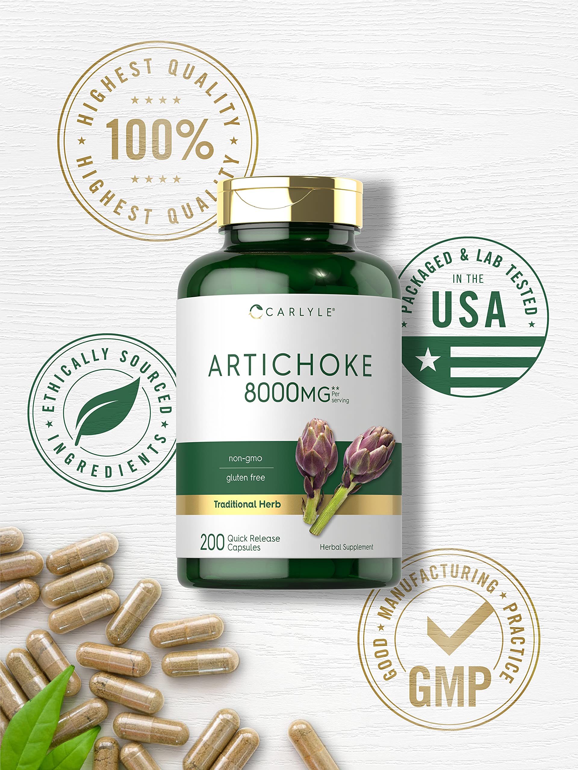 Carlyle Artichoke Leaf Extract Capsules ingredients list