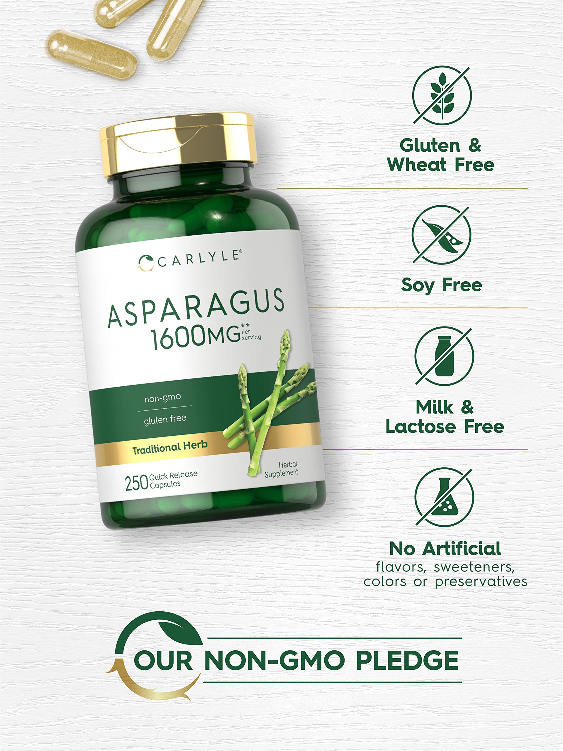 Carlyle Asparagus Extract Supplement ingredients list