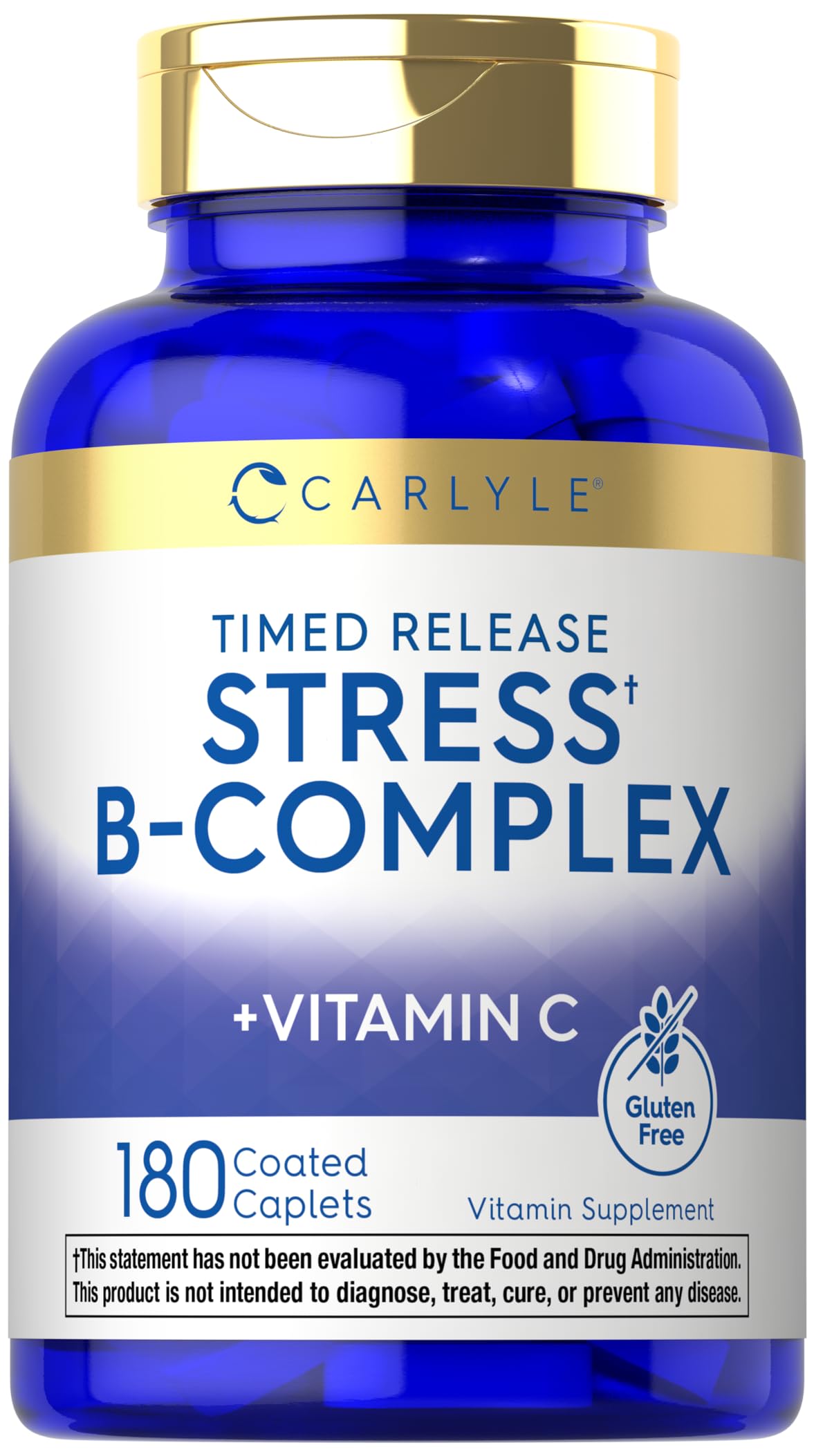 Carlyle B-Complex Vitamin Supplement 180 caplets front view
