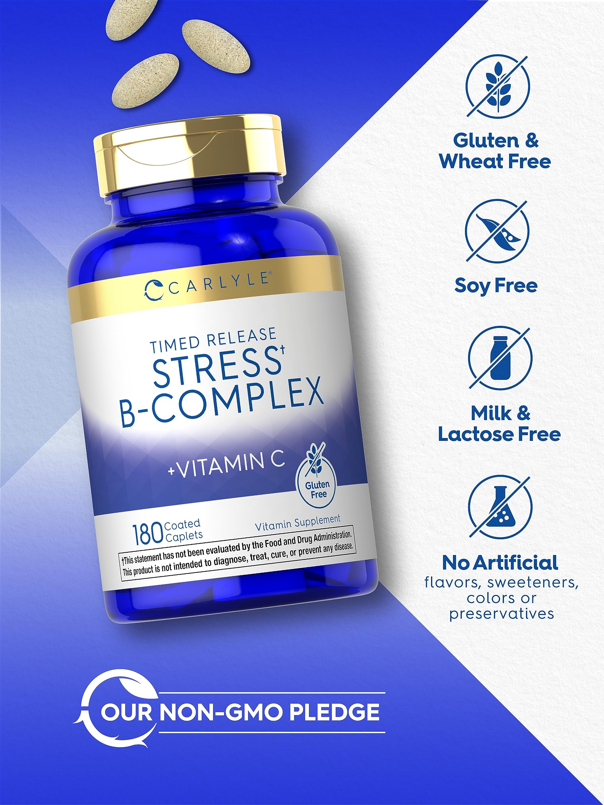 Carlyle B-Complex Vitamin Supplement close-up of caplet