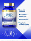 Carlyle B-Complex Vitamin Supplement on a wooden table
