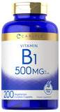 Carlyle B1 Thiamine 500mg caplets bottle front view