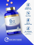 Carlyle B12 1000 supplement label close-up