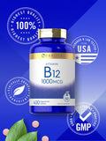 Carlyle B12 1000 vitamin tablets in a hand