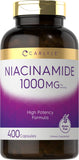 Carlyle B3 Niacin 1000mg capsules front view