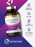 Carlyle B3 Niacin 1000mg capsules with ingredients