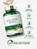 Carlyle Bacopa Monnieri Extract 500mg capsules on wooden table