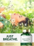 Carlyle Bacopa Monnieri Extract 500mg capsules with measuring spoon