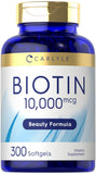 Carlyle Biotin 10,000mcg softgels bottle front view