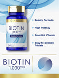 Carlyle Biotin 1000 Extra Strength Vegetarian Tablets packaging