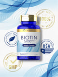 Carlyle Biotin 5000 mcg Extra Strength Tablets ingredients list