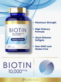 Carlyle Biotin softgels packaging dimensions