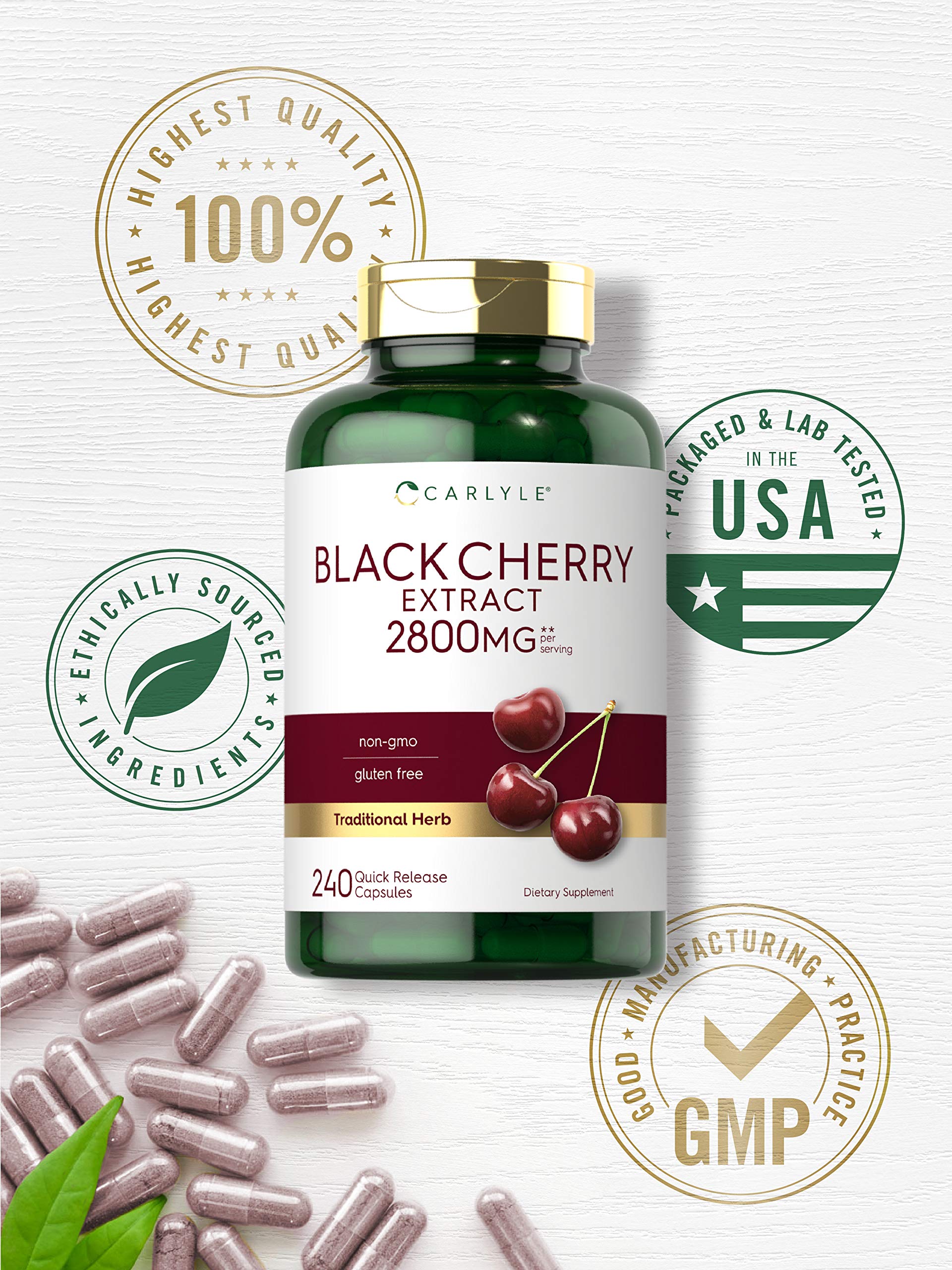 Carlyle Black Cherry Extract ingredients list on packaging