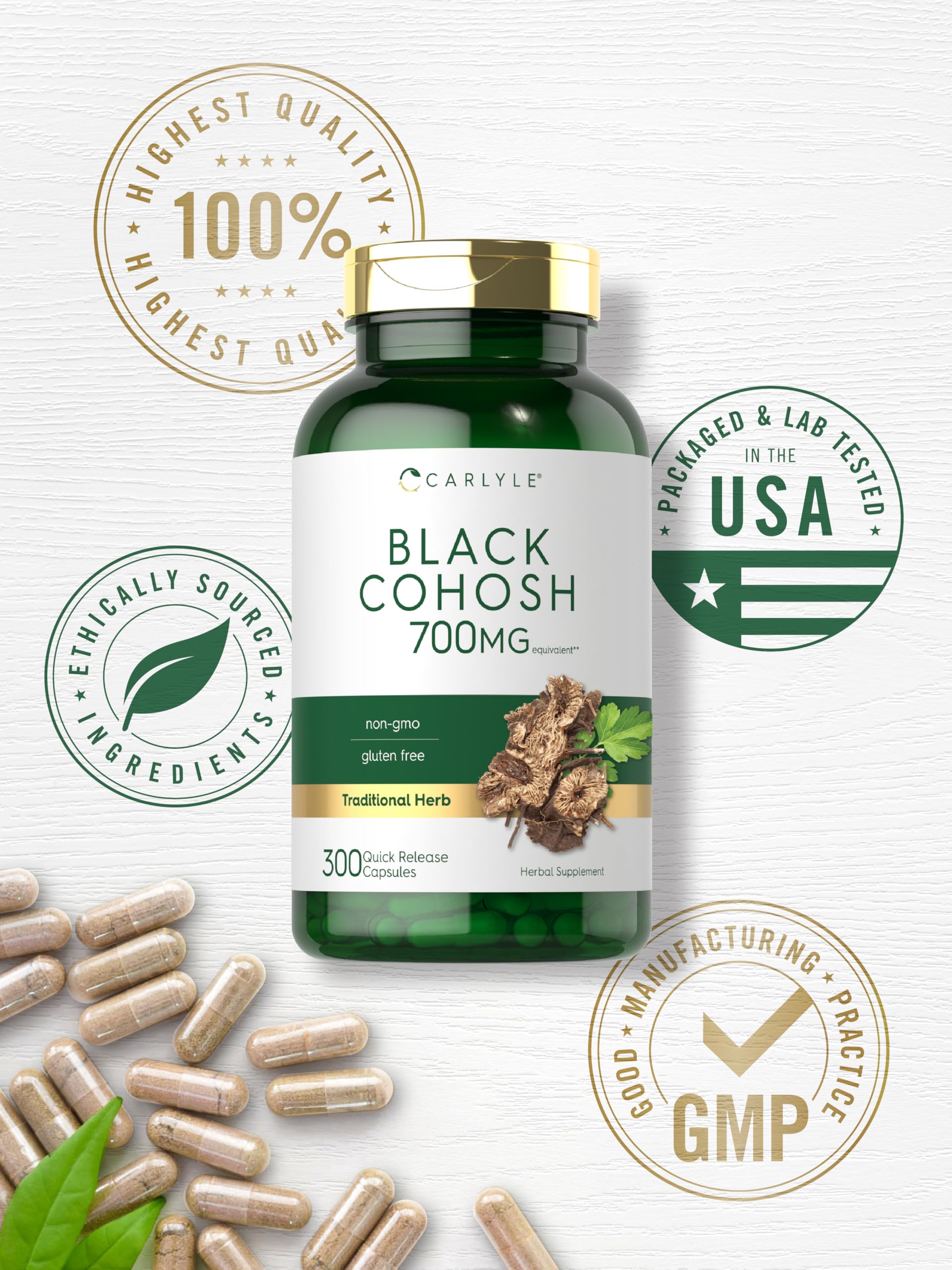 Carlyle Black Cohosh Herbal Supplement 242g ingredients list