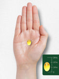 Carlyle Black Currant Oil softgels with a fresh black currant background